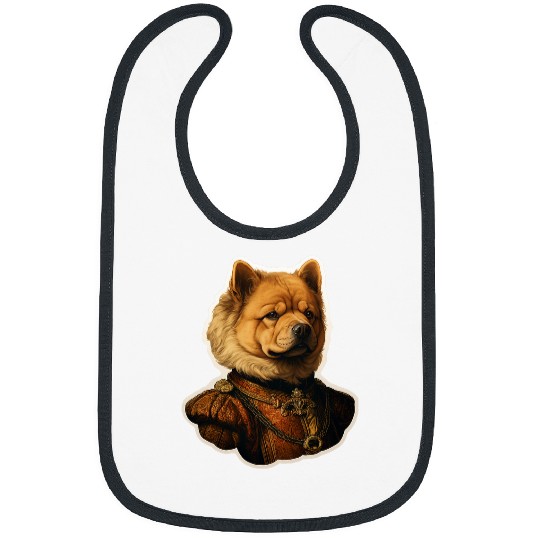 Baroque Renaissance Chow Chow Dog Portrait Bibs