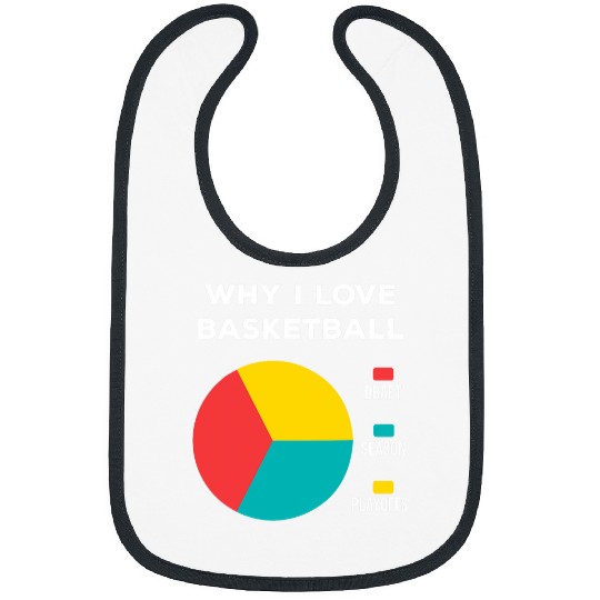 Basketball fan saying pie chart Why I love Basketball Bibs