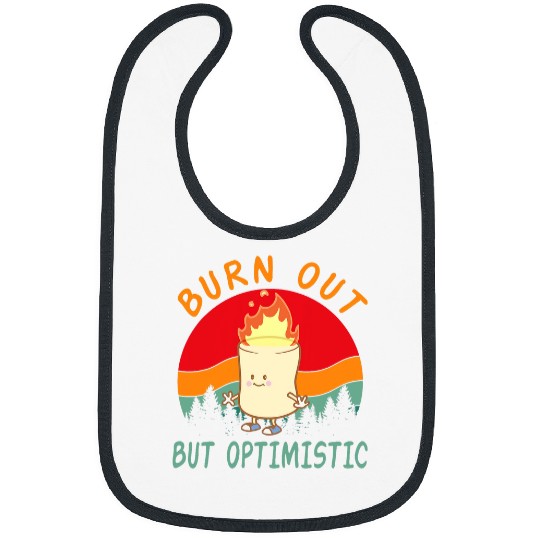 Burnt Out But Optimistic Cute Marshmallow For Camping 5 Bibs