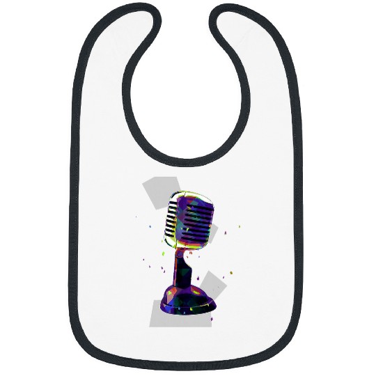 Bold and Colorful Pop Art vintages Microphone Bibs