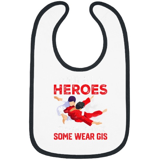 Lacrosse Gift Not All Heroes Wear Capes Some Wear GIs  MMA BJJ Bibs
