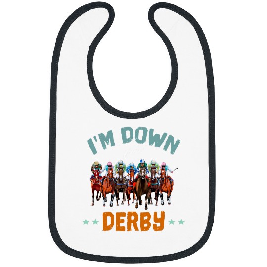 Im Down For Derby Day Horse Racing Jockey Equestrian Race Bibs
