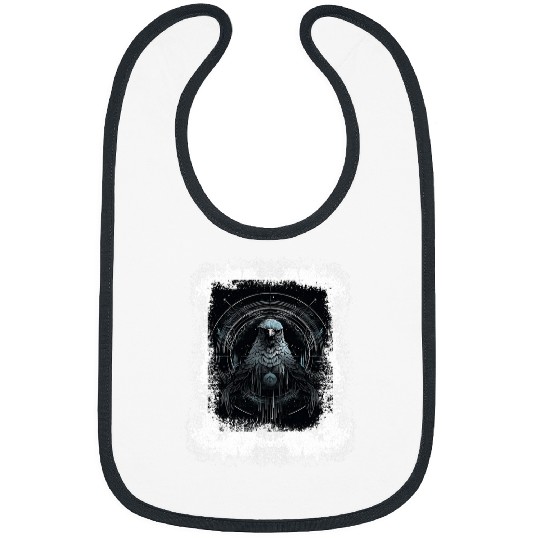 Lacrosse Gift Odins Raven Flying Viking Valhalla Norse Mythology 28 Bibs