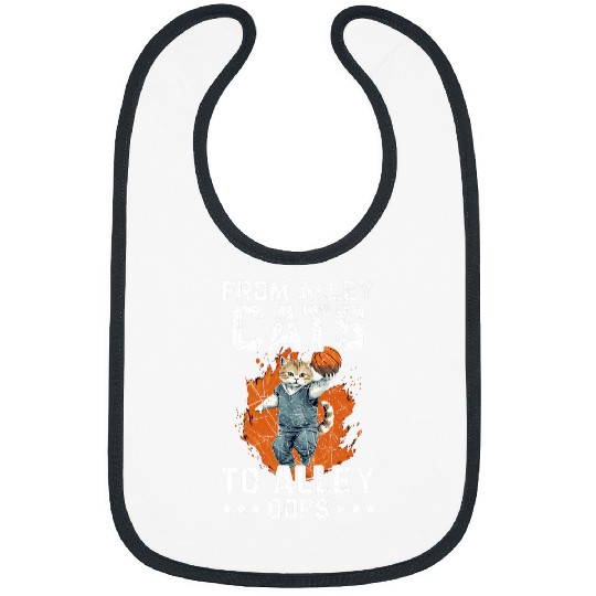 Basketball Cat Basketball Player Kitty I Love Basketball Bibs