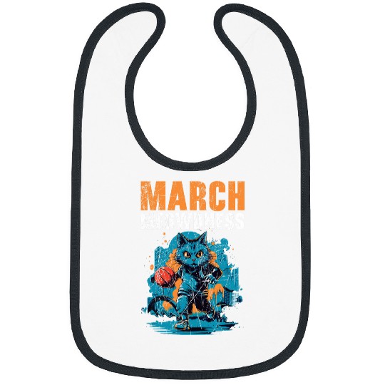 Basketball Cat Basketball Player Kitty I Love Basketball 1 Bibs