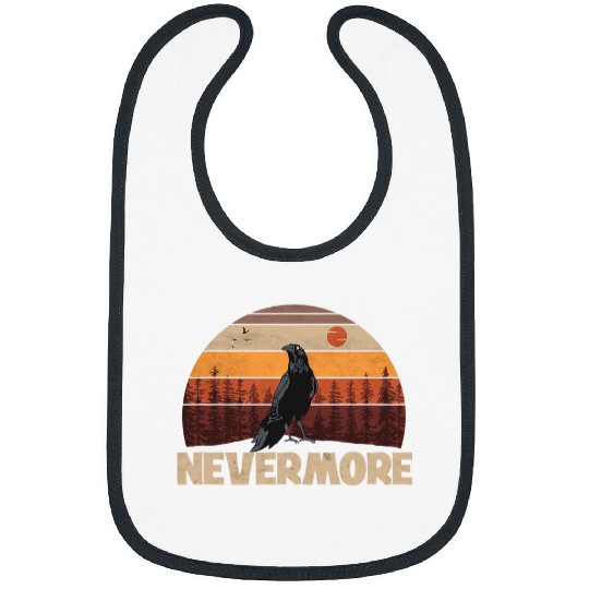 Lacrosse Gift Nevermore the raven Poe Dark academia literature Bibs
