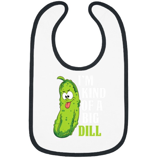Lacrosse Gift Im Kind Of A Big Dill Cucumber Lover Funny Veggie Pickle Bibs