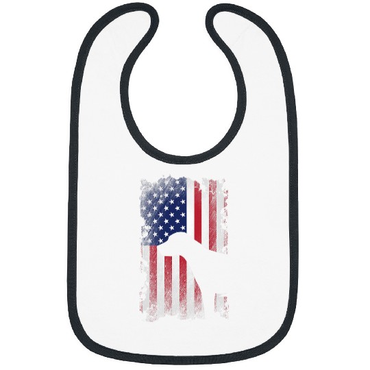 Patriotic Foxhound American Flag Cool Dog Lover Bibs