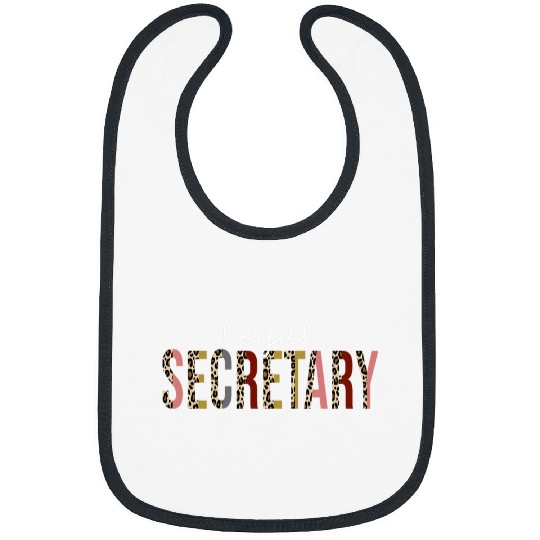 Legal Secretary Leopard Print Funny Appreciation Bibs