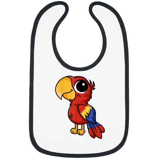 Macaw Parrot Anime Chibi Kawaii Japanese Baby Macaw Parrot Bibs