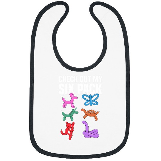 Balloon Twister Balloon Artist Funny Check Out My Six Pack Bibs