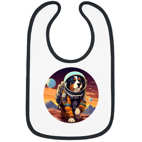 Bernese Mountain Dog Mars Funny Astronaut 21 Bibs