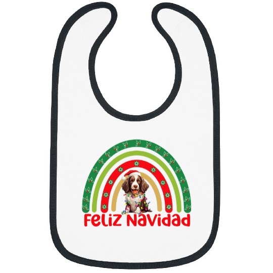English Springer Spaniel Dog Feliz Navidad Christmas Decorat Bibs
