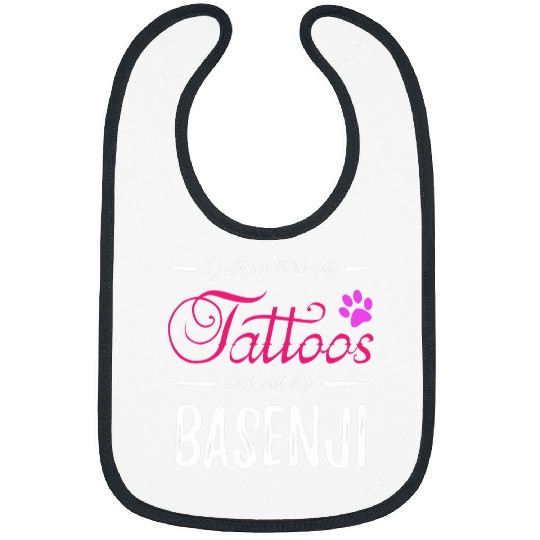 Basenji Dog Lover Tattoo Funny Dog Mom Gift Idea Bibs