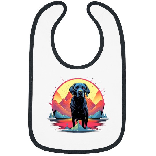 Cute Black Lab Black Labrador Retriever Puppy Dog Mom Animal 7 Bibs