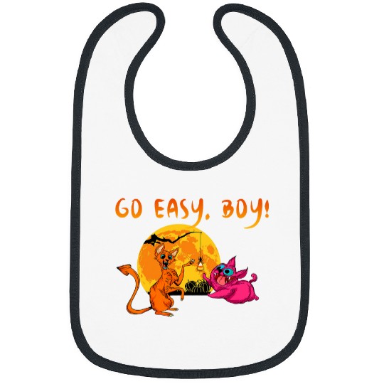 Lacrosse Gift Halloween crazys Scary Dog Cat Spider Holding Candy Cone Bibs