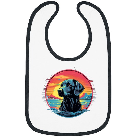 Cute Black Lab Black Labrador Retriever Puppy Dog Mom Animal 9 Bibs