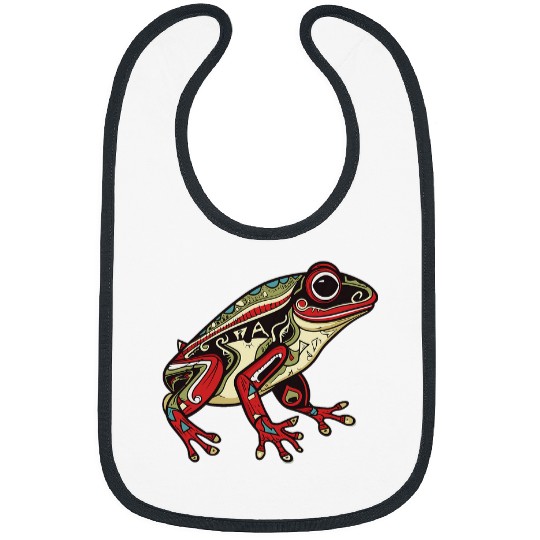 Frog Native American Indian Style Art Pacific Northwest 7 Bibs