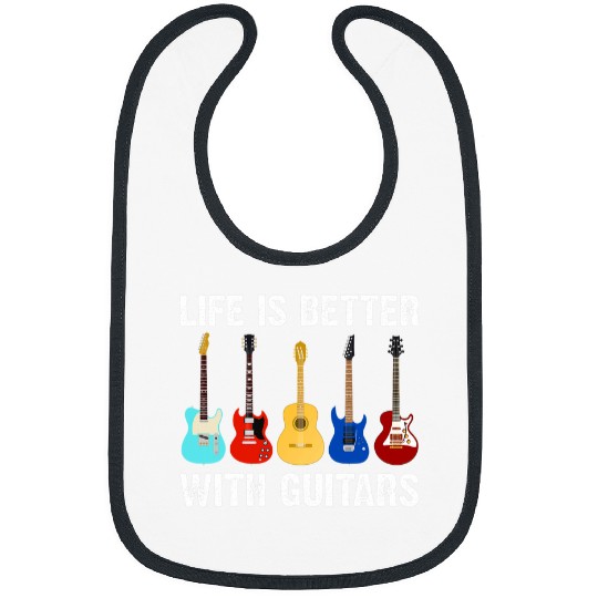 Funny Guitar Art Men Women Guitar Lovers Players Guitarists 1 Bibs