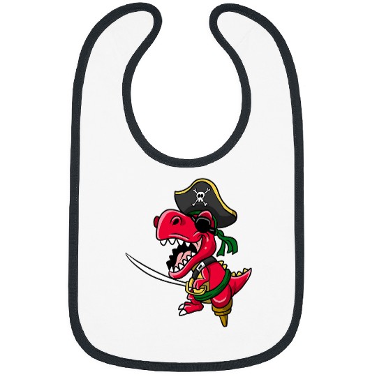 Pirate Dinosaur TRexs Funny Tyrannosaurus Halloween Costume Bibs