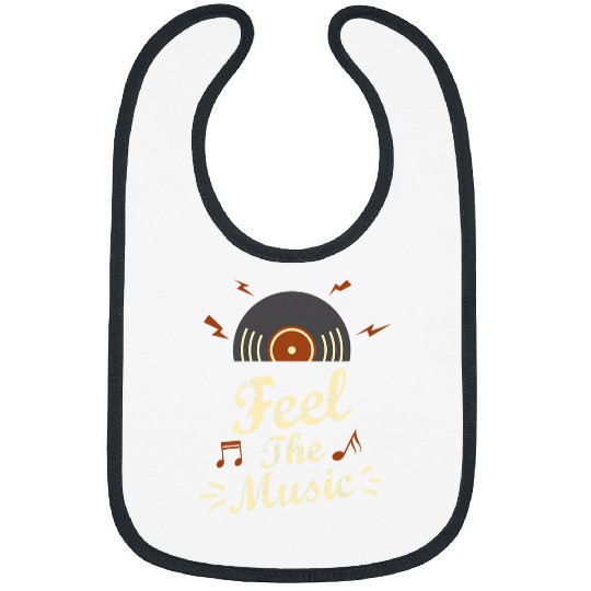 Feel The Music Record Player Vinyl Bibs