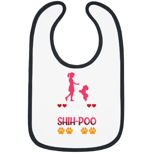 homes Is Where My ShihPoo Is Cute Dog Lovers Fur Mom Bibs