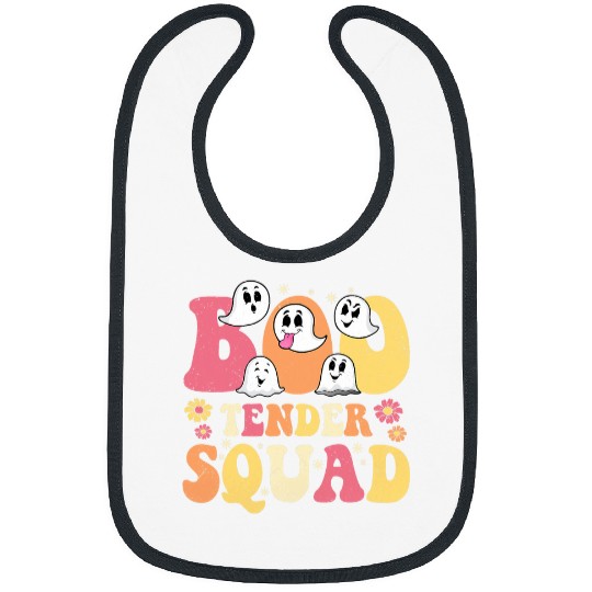 Bootender Squad Groovy Halloween Bartender Funny Bibs