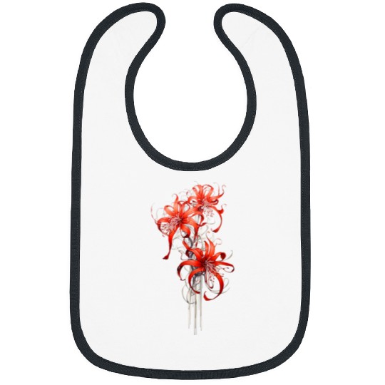 Lacrosse Gift Japanese Anime Aesthetic Spider Lily Flower Bibs