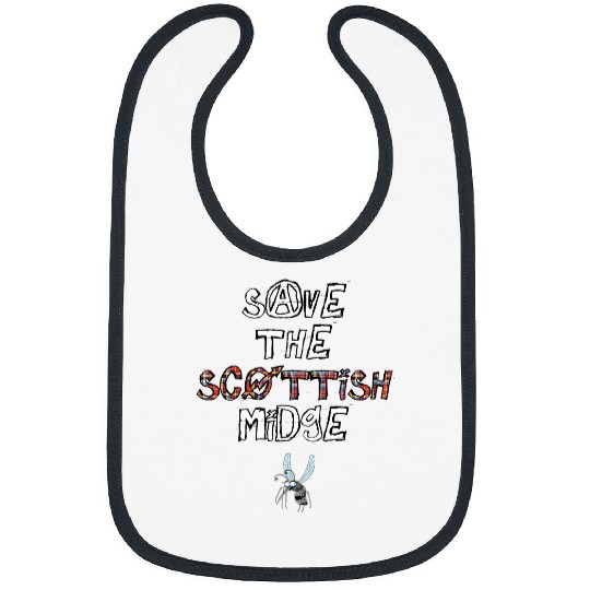 Save The Scottish Midge biting insect mosquito funny Bibs