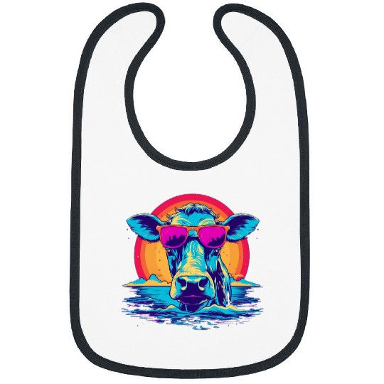 Cute Cow Men Women Kids Bibs