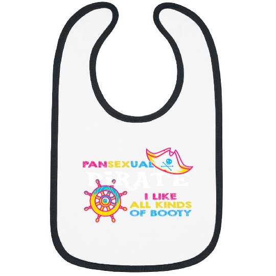 LGBTQ Pirate Lesbian Privateer Funny Rainbow Pride Piracy Bibs