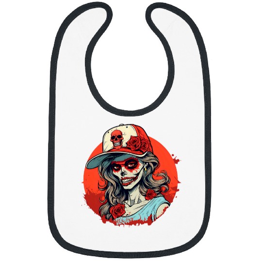 Girl Zombie Design Halloween Coach Bibs