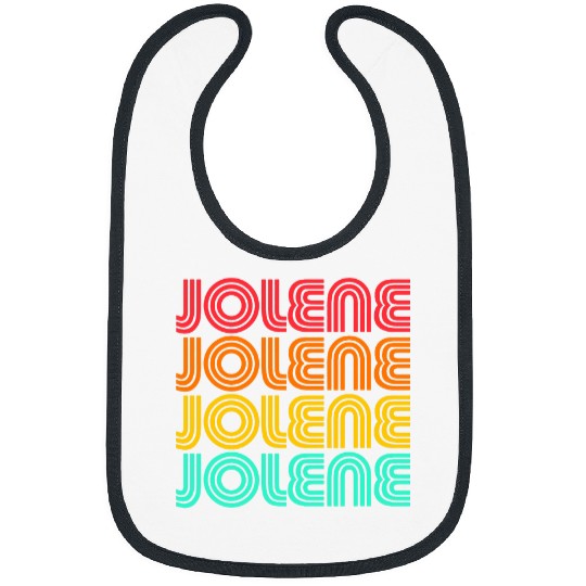 Jolene 2Retro vintages 70s 80s Rainbow Song Sunset Name Bibs
