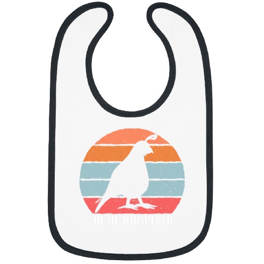 Quail Whisperer Funny Quail Owner Lover Hunting Birds Bibs
