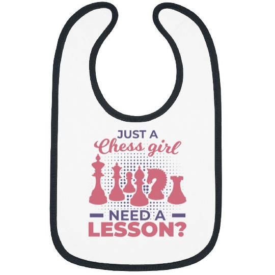 Chess Girl Chess Coachs Board Game Bibs