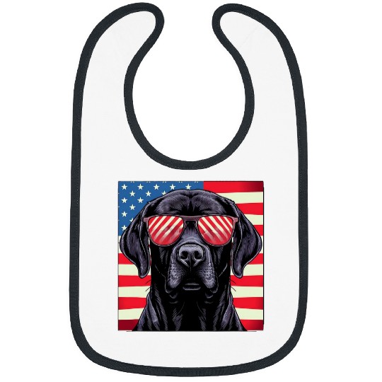 Cute Black Lab Black Labrador Retriever Puppy Dog Mom Animal 3 Bibs