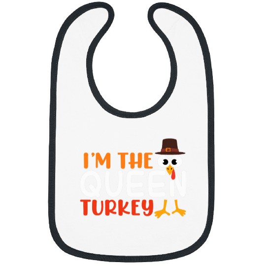 Lacrosse Gift Im The Queen Turkey Family Matching Thankful Bibs
