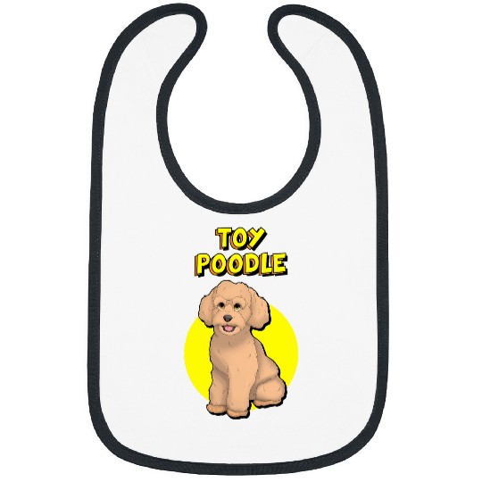 Cute Apricot Toy Poodle Bibs