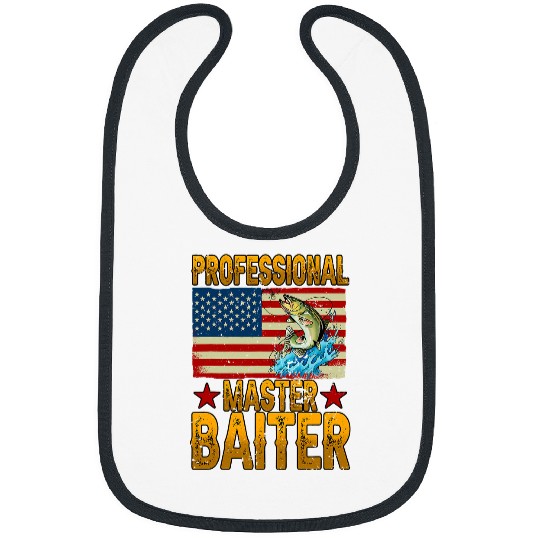 Fishing Professional Master Baiter Fisherman American 3 Fisher Bibs