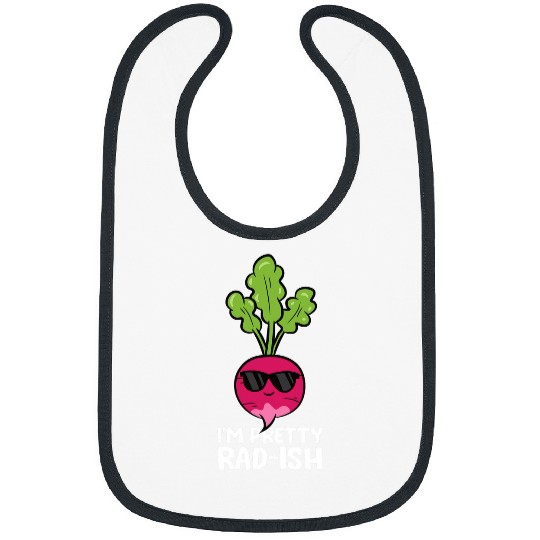 Lacrosse Gift Im Pretty Radish Vegetable Pun Love Radish Bibs