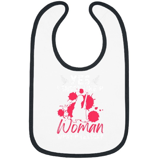 Quail Hunter Woman and Highland Game Hunting Mom Bibs