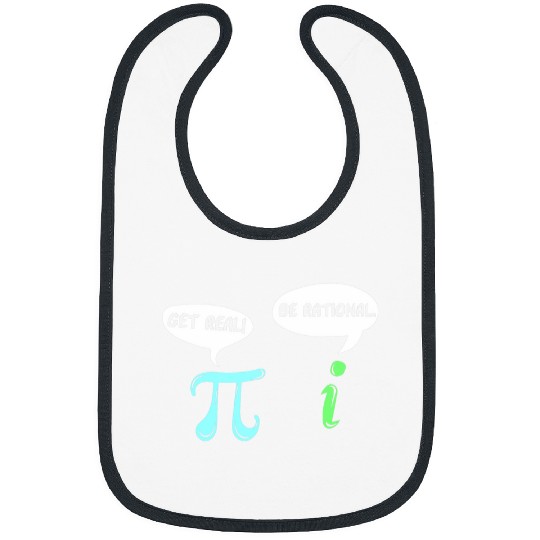 Pi Day Maths Geek Nerds Real Rational Funny Hilarious Mens Bibs