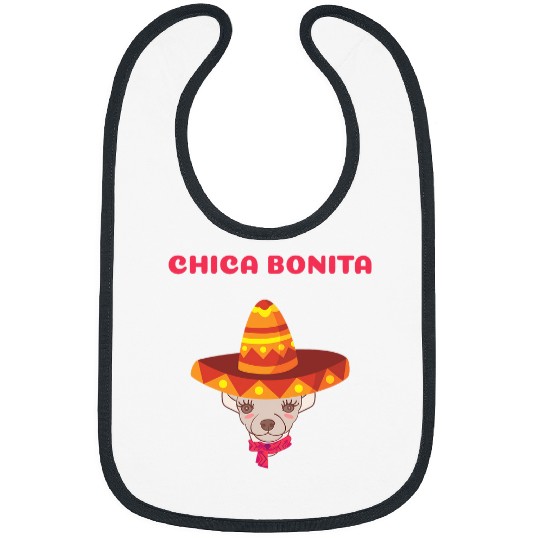 Cinco De Mayo Mexican Chihuahua Sombrero Chica Bonita Bibs