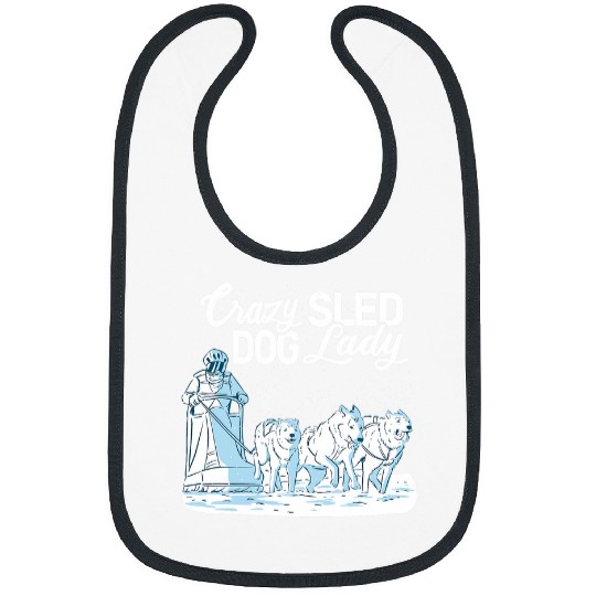 crazys Sled Dog Lady women and girls mushing husky sledding Bibs
