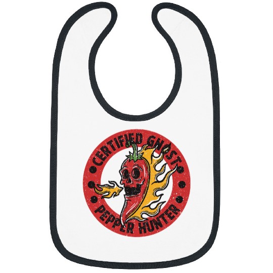 Chili ghosts Pepper Hunter Paranormal Chili Halloween Bibs