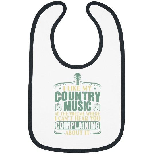 Funny Country Music Lover Gift Cant Hear You Bibs