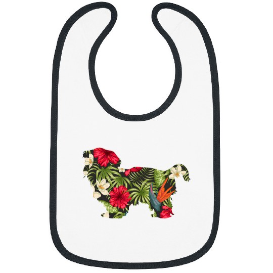 Shih Tzu Summer Tropical Floral Print Flower Hawaii Men Girl Bibs
