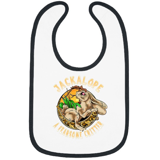 Lacrosse Gift Jackalope A Fearsome Critter Mythical Cryptid Antelope Bibs