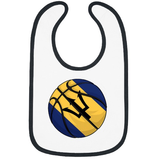 Basketball Ball With The Flag Of Barbados Bibs