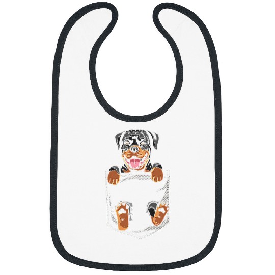 Dog Rottweiler Cute Rottweiler Rott Rottie for dog lovers pocket owner Bibs